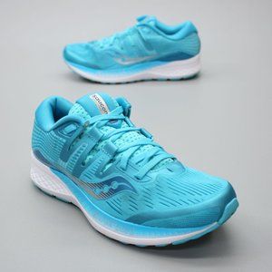 Saucony Ladies 7 Ride Iso Sky Blue Mesh Cushioned Running Gym Sneakers 10444-36